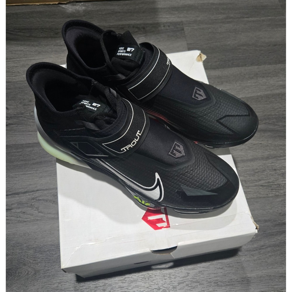 Nike Force‎ Zoom Trout 8 Elite Metal Baseball Cleats Black Performance, Size 13